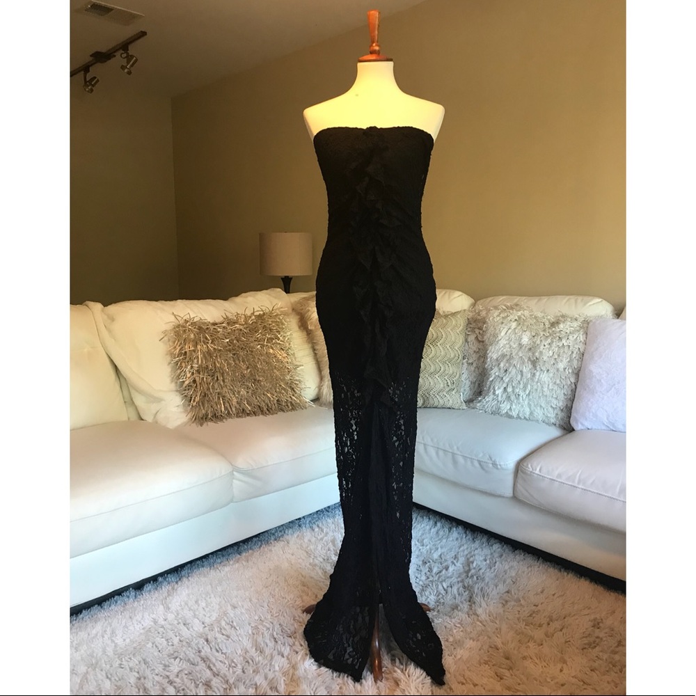 Strapless Lace Tube Gown